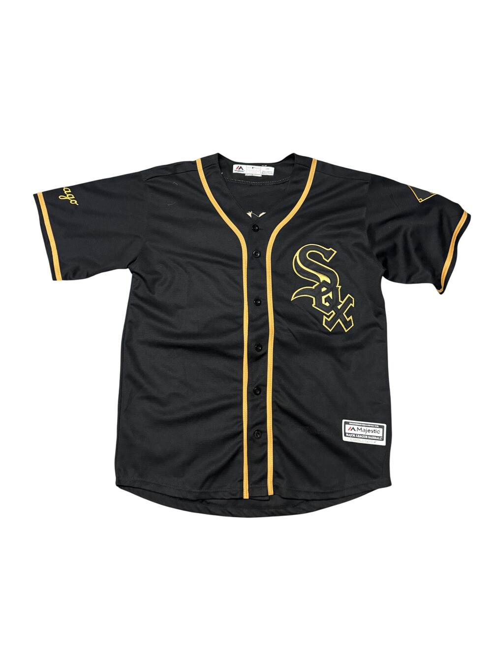 Chicago White Sox Jersey Mens Large Black MLB Majestic Luis Robert 88 Cool Base